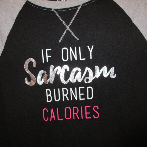 Women's size m (8-10) shirt "if only sarcasm burned calories" - Picture 5 of 9